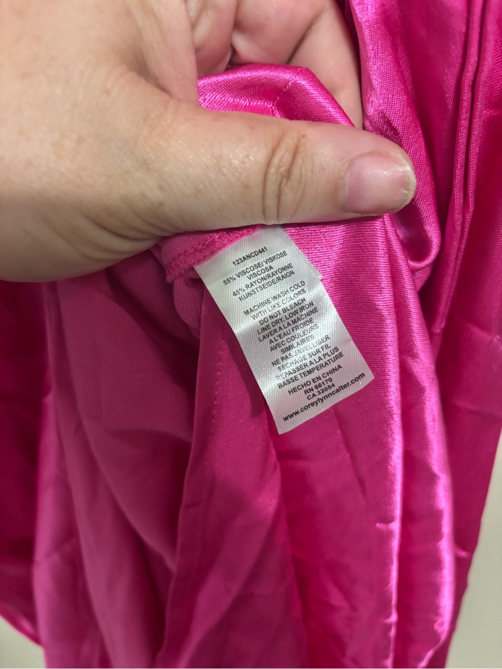 ANTHROPOLOGIE SZ XL Corey Lynn Calter One-Shoulder Dress PINK - Picture 7 of 7
